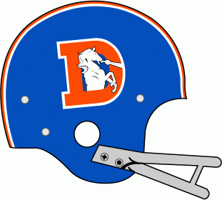 Denver Broncos 1968-1974 Helmet Logo iron on transfers for fabric